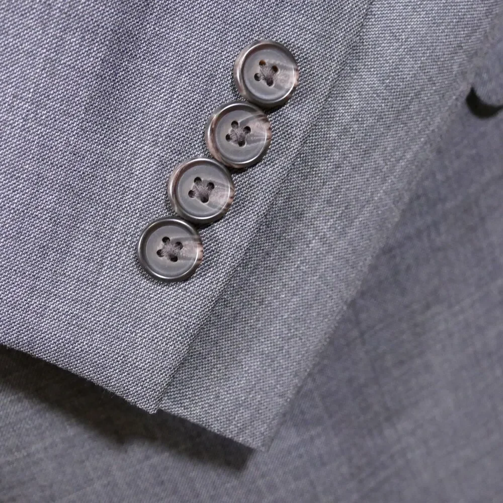 Lauren Ralph Lauren Sport Coat Blazer Mens 48R Gray Two Button 100% Wool